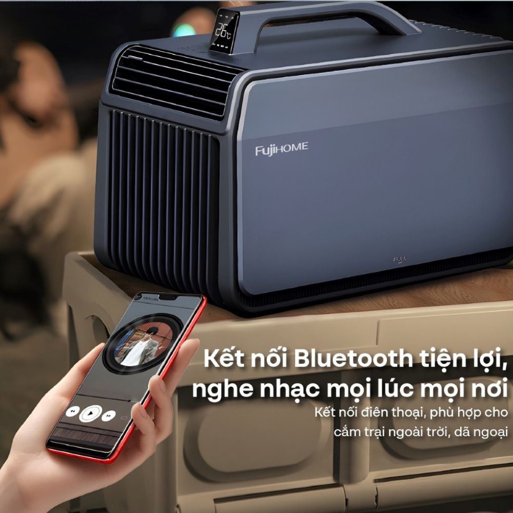 Quạt điều hoà FUJIHOME PAC06-PRO 500W Màu Đen
