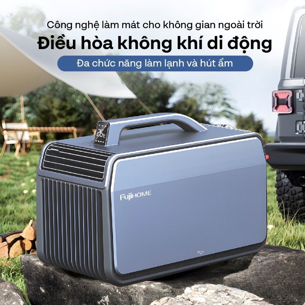 Quạt điều hoà FUJIHOME PAC06-PRO 500W Màu Đen