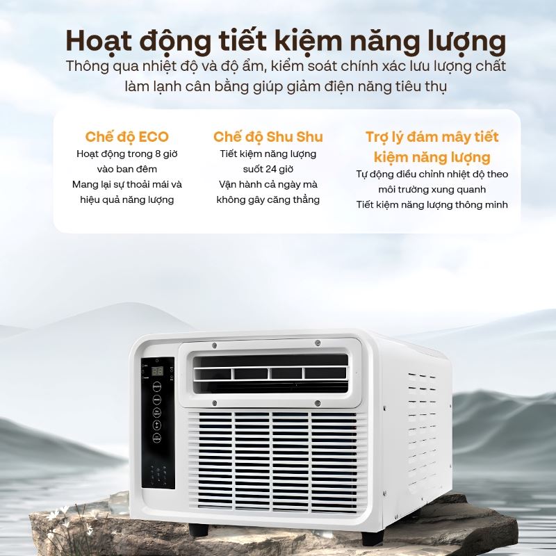 Quạt điều hoà mini FUJIHOME PAC03 280W Màu Trắng