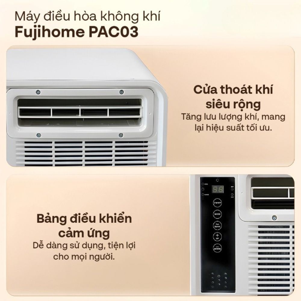 Quạt điều hoà mini FUJIHOME PAC03 280W Màu Trắng