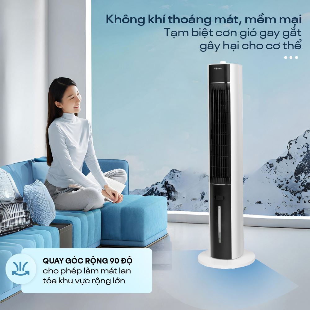 Quạt điều hoà FUJIHOME AC-18LM 43W Màu Trắng