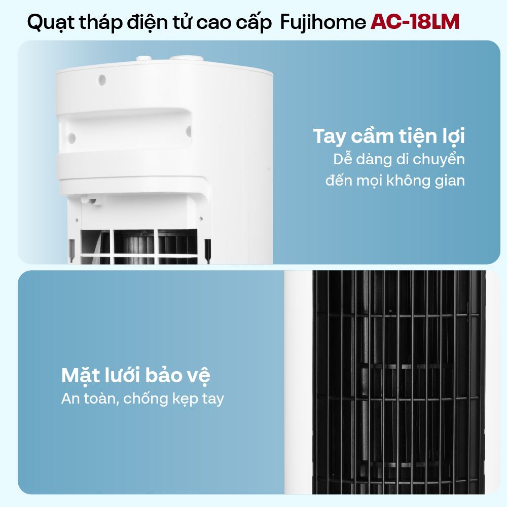 Quạt điều hoà FUJIHOME AC-18LM 43W Màu Trắng