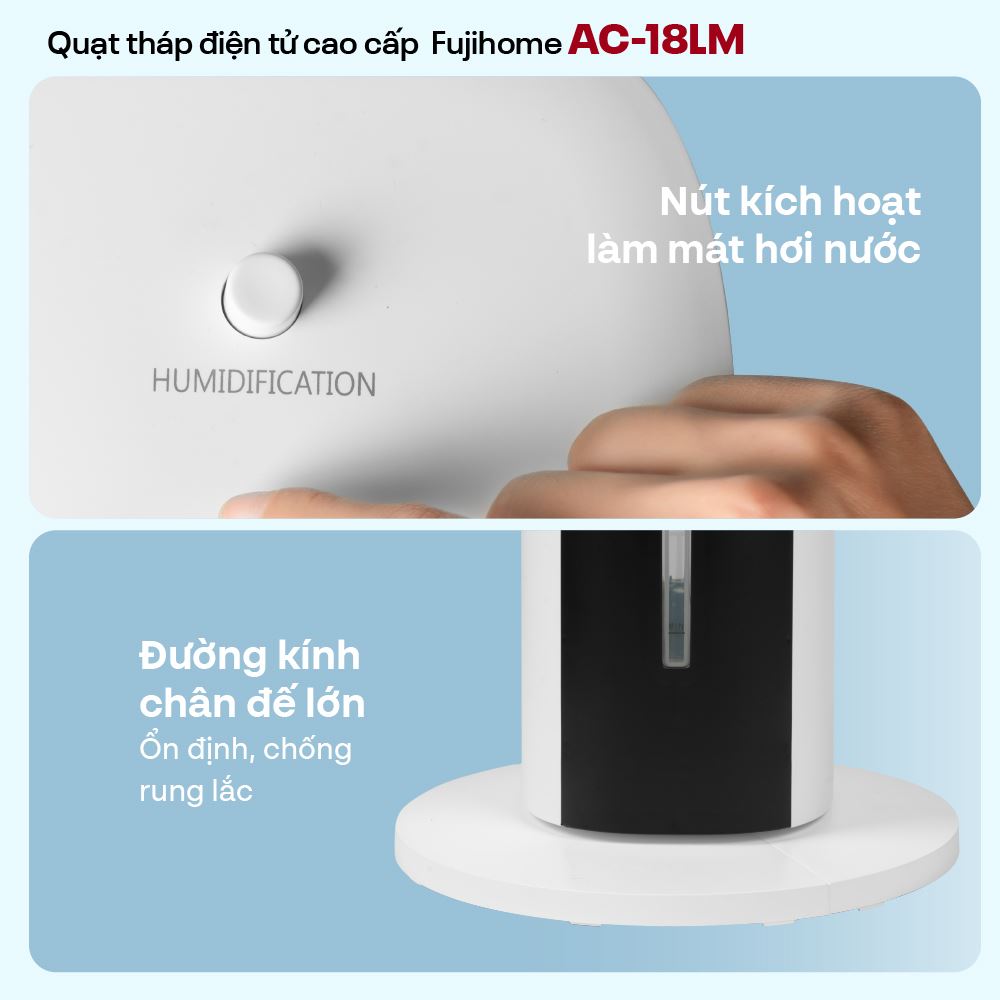 Quạt điều hoà FUJIHOME AC-18LM 43W Màu Trắng
