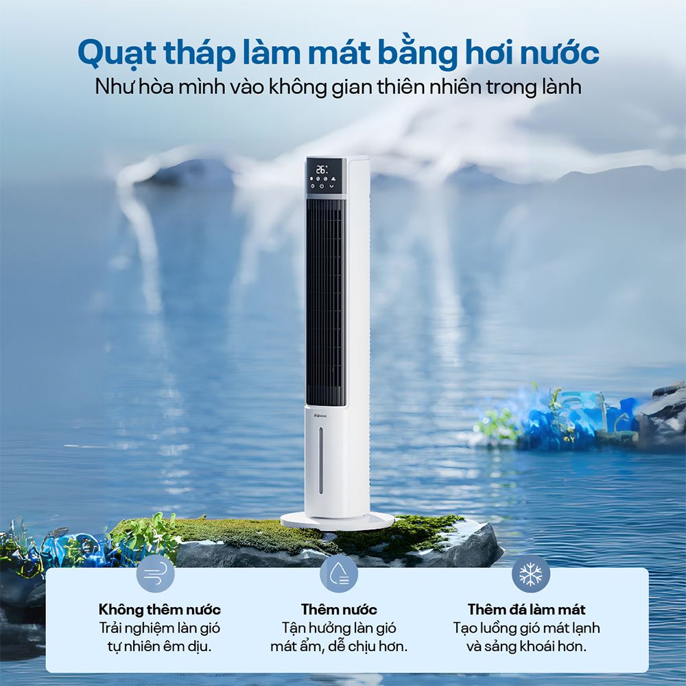 Quạt điều hoà FUJIHOME AC-DT5E 65W Màu Trắng