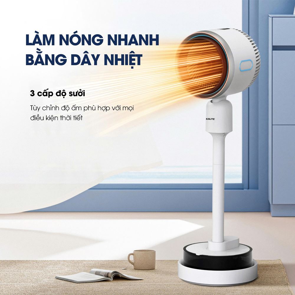 Quạt điều hoà Kalite KSA369 45W Màu Trắng - Đen