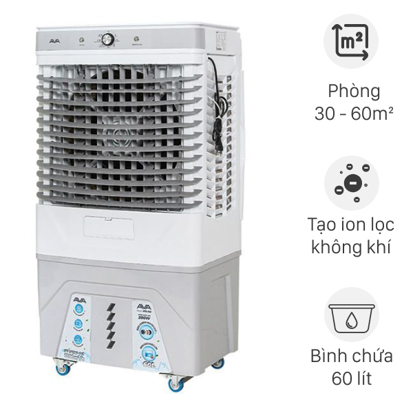 Quạt điều hòa AVA RPD-200 200W Trắng - Xám