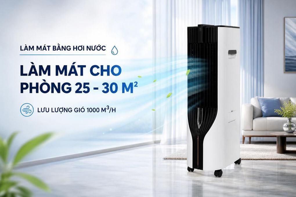 Quạt điều hòa Boss S105 120W Màu Đen/Trắng