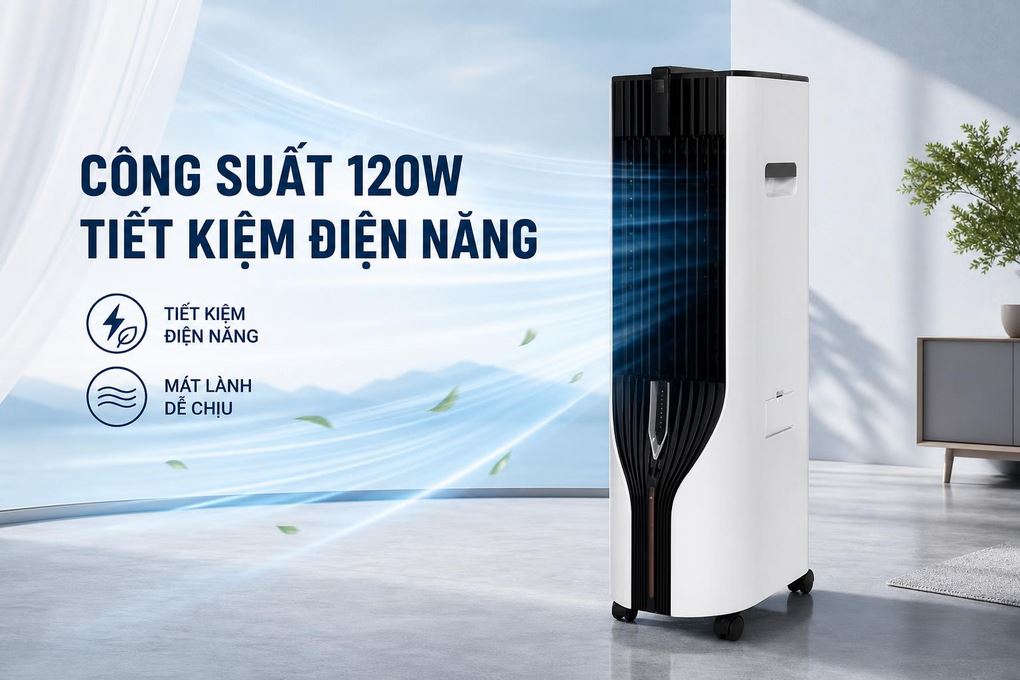 Quạt điều hòa Boss S105 120W Màu Đen/Trắng