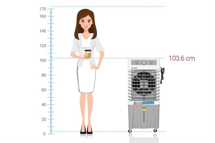 Quạt điều hòa Sunhouse SHD7716 90W Màu Đen/Trắng