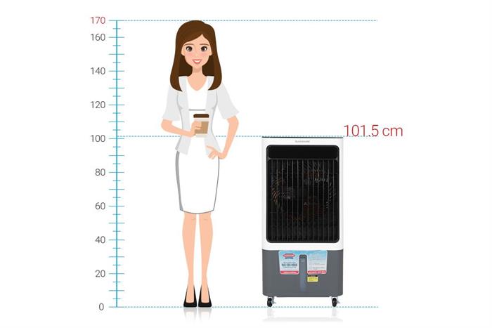 Quạt điều hòa Sunhouse SHD7764 120W Màu Đen/Trắng