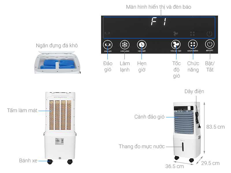 Quạt điều hòa FUJIHOME AC-25 80W