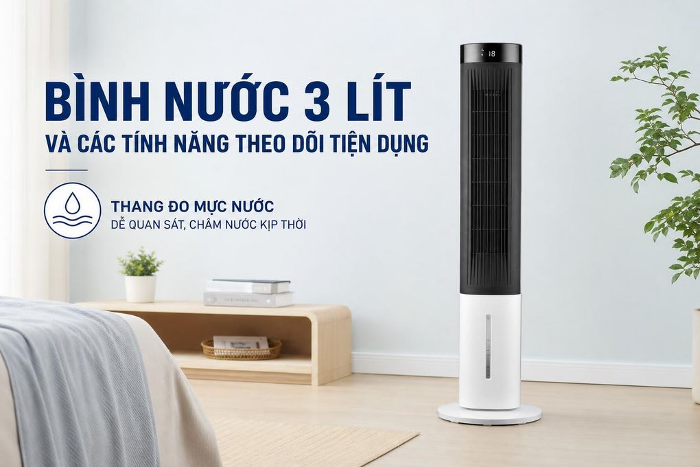 Quạt điều hòa FUJIHOME AC-1001C 70W Màu Trắng