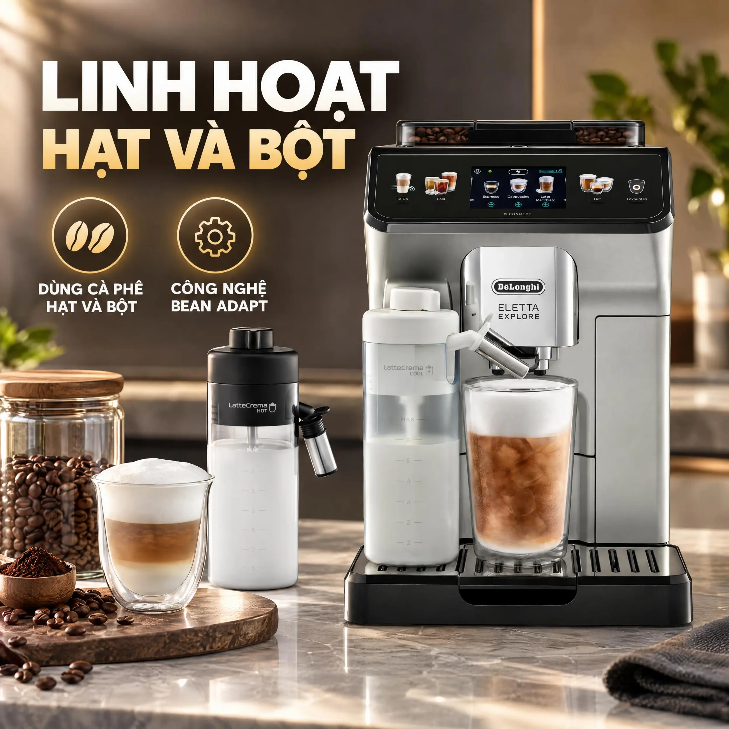 Máy pha cà phê Delonghi ECAM450.65.S EX: S11 Màu Bạc