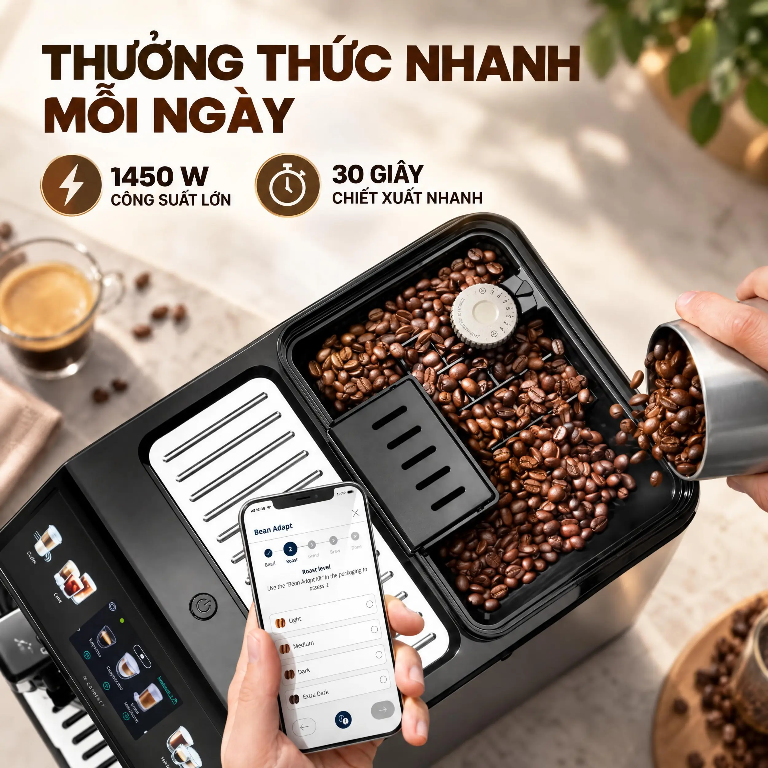 Máy pha cà phê Delonghi ECAM450.65.S EX: S11 Màu Bạc