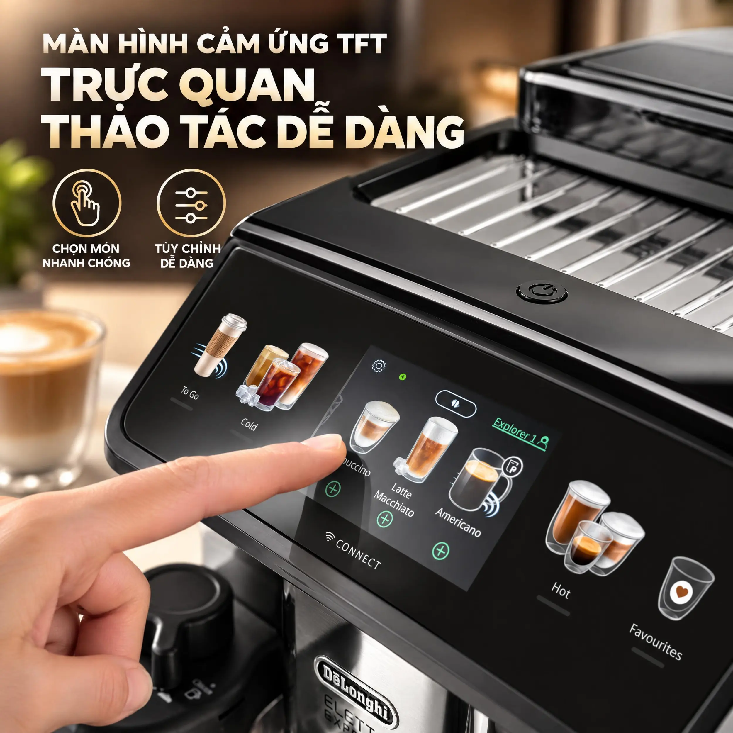 Máy pha cà phê Delonghi ECAM450.65.S EX: S11 Màu Bạc