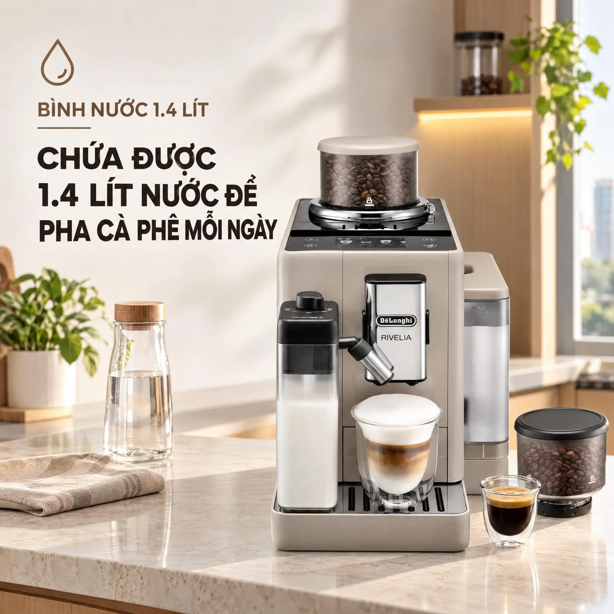 Máy pha cà phê Delonghi EXAM440.55.BG Màu Màu be