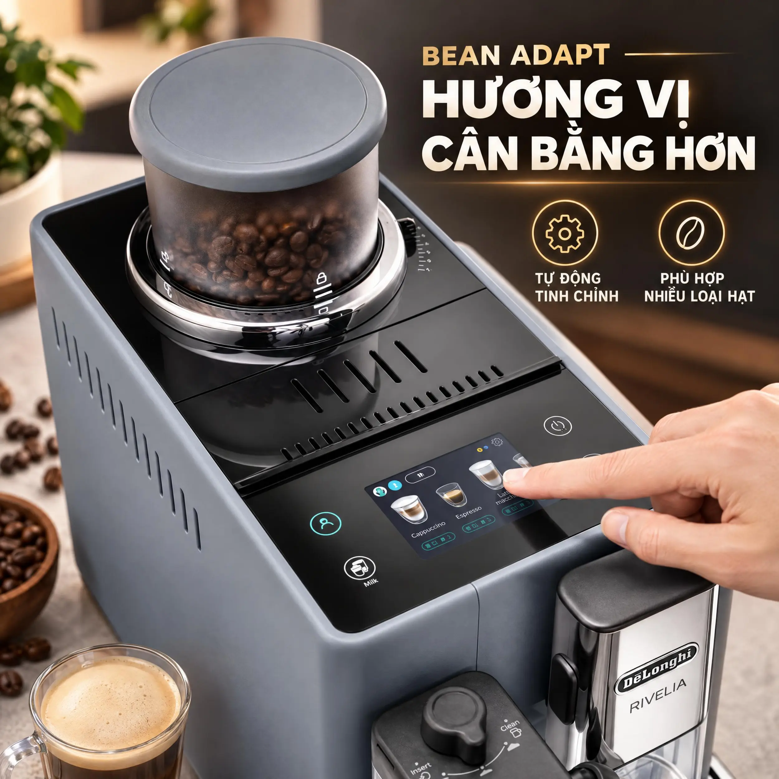 Máy pha cà phê Delonghi EXAM440.55.G Màu Xanh