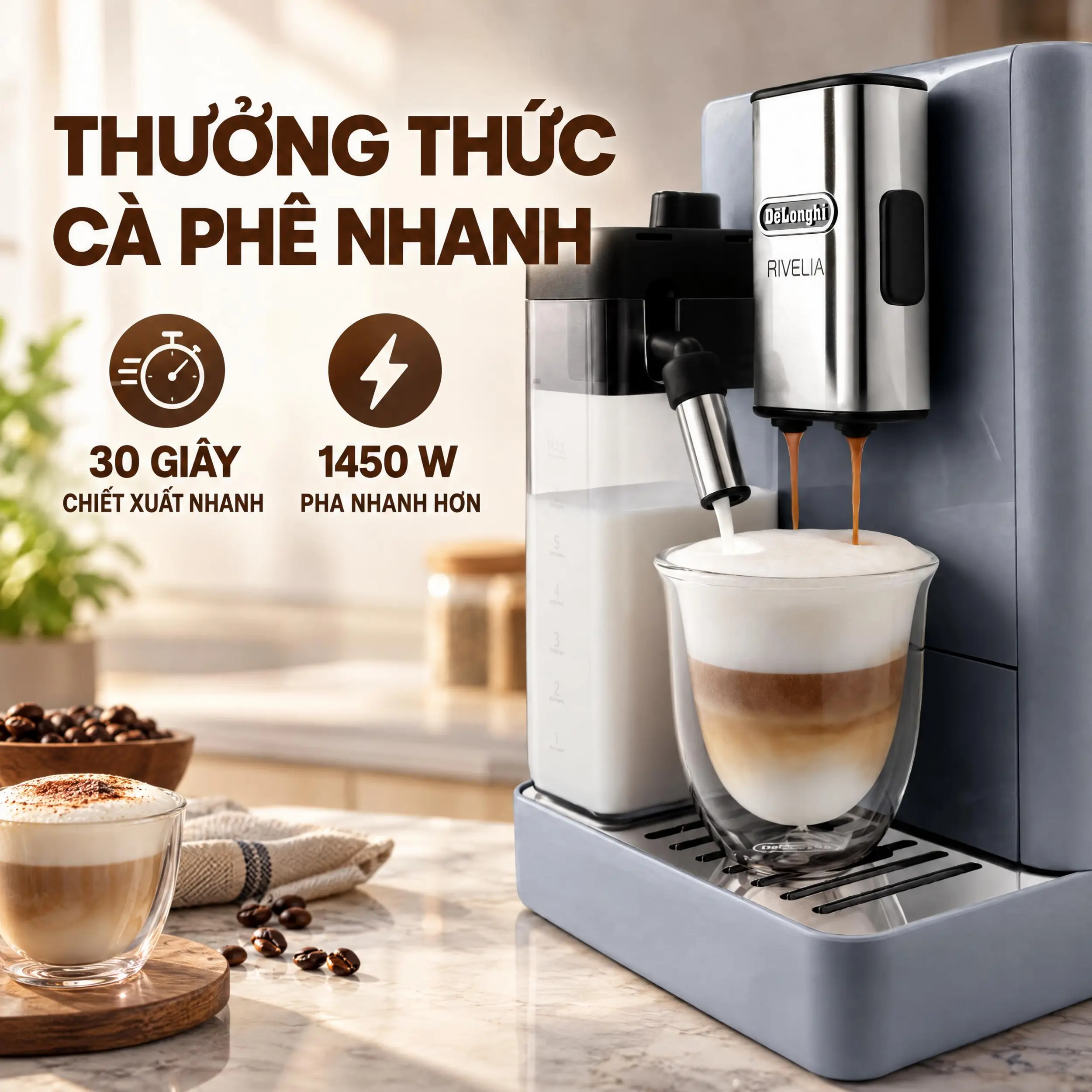Máy pha cà phê Delonghi EXAM440.55.G Màu Xanh