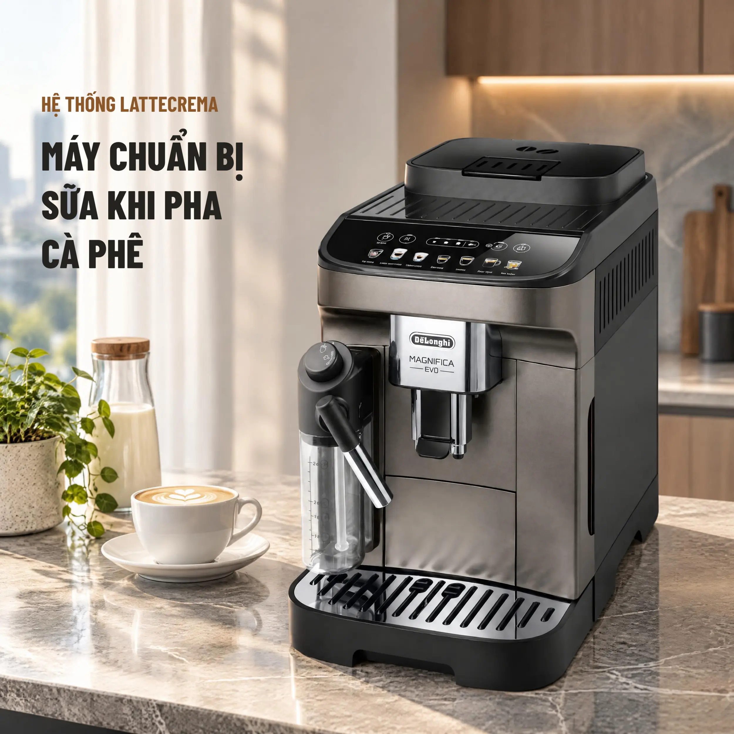 Máy pha cà phê Delonghi ECAM290.81.TB EX:1 Màu Đen - Xám