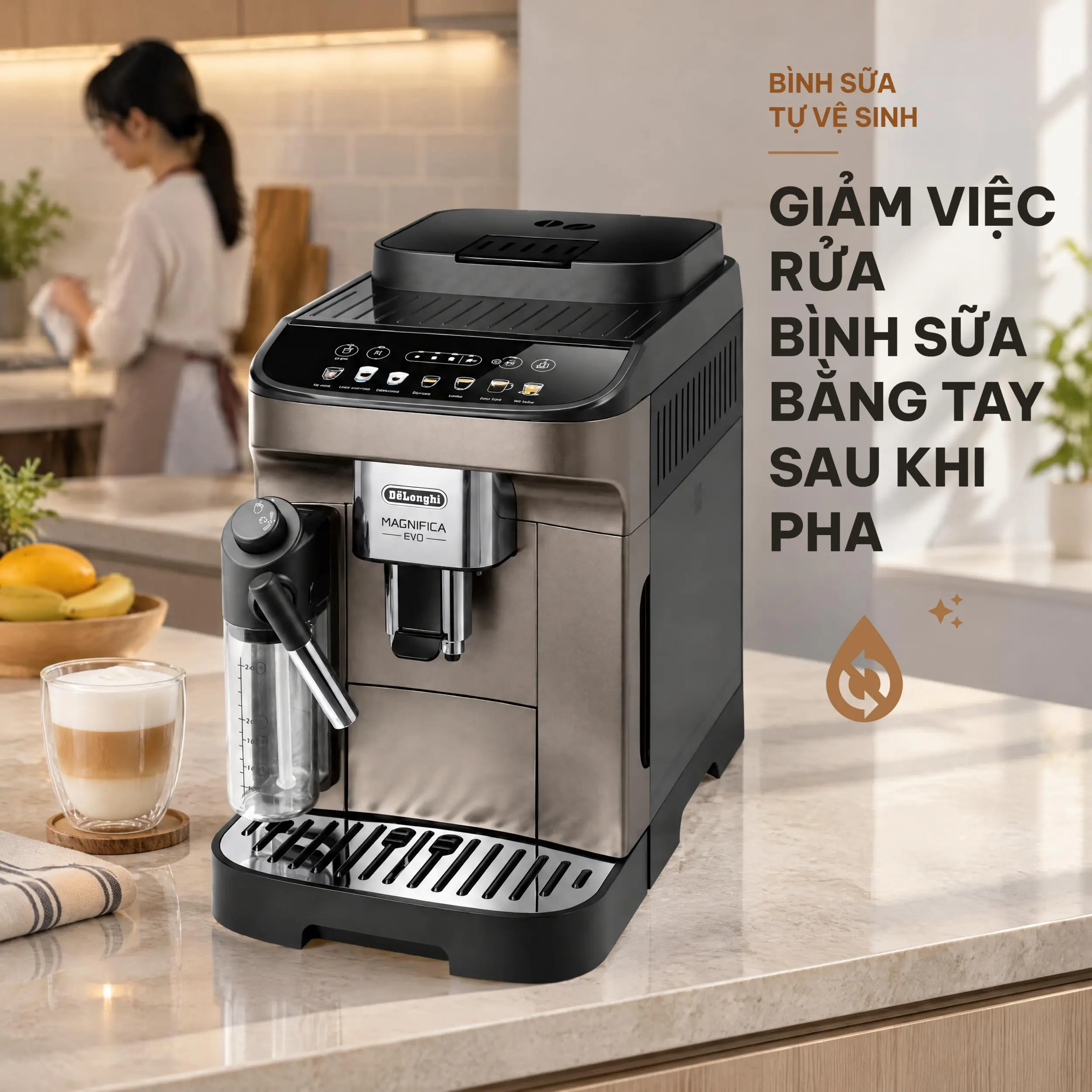 Máy pha cà phê Delonghi ECAM290.81.TB EX:1 Màu Đen - Xám
