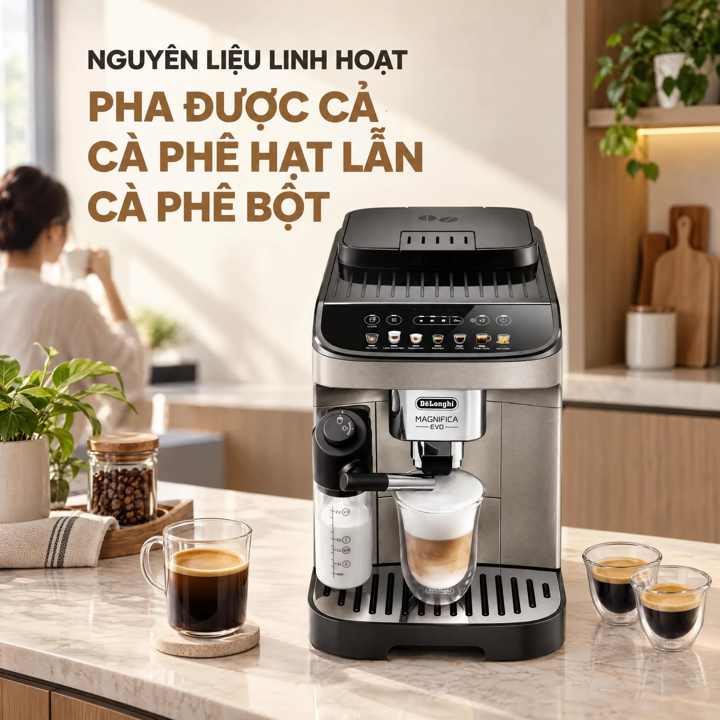 Máy pha cà phê Delonghi ECAM290.81.TB EX:1 Màu Đen - Xám