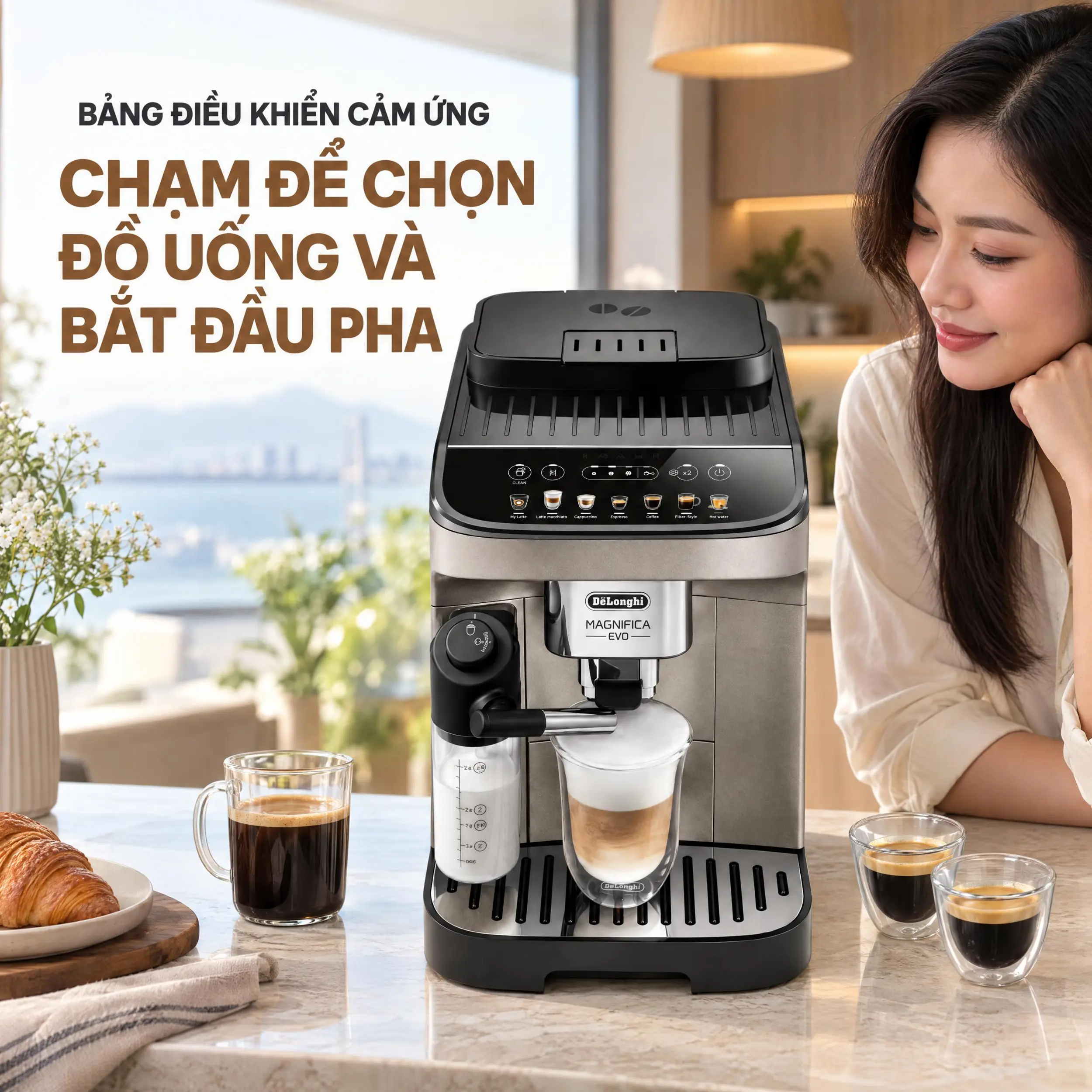Máy pha cà phê Delonghi ECAM290.81.TB EX:1 Màu Đen - Xám
