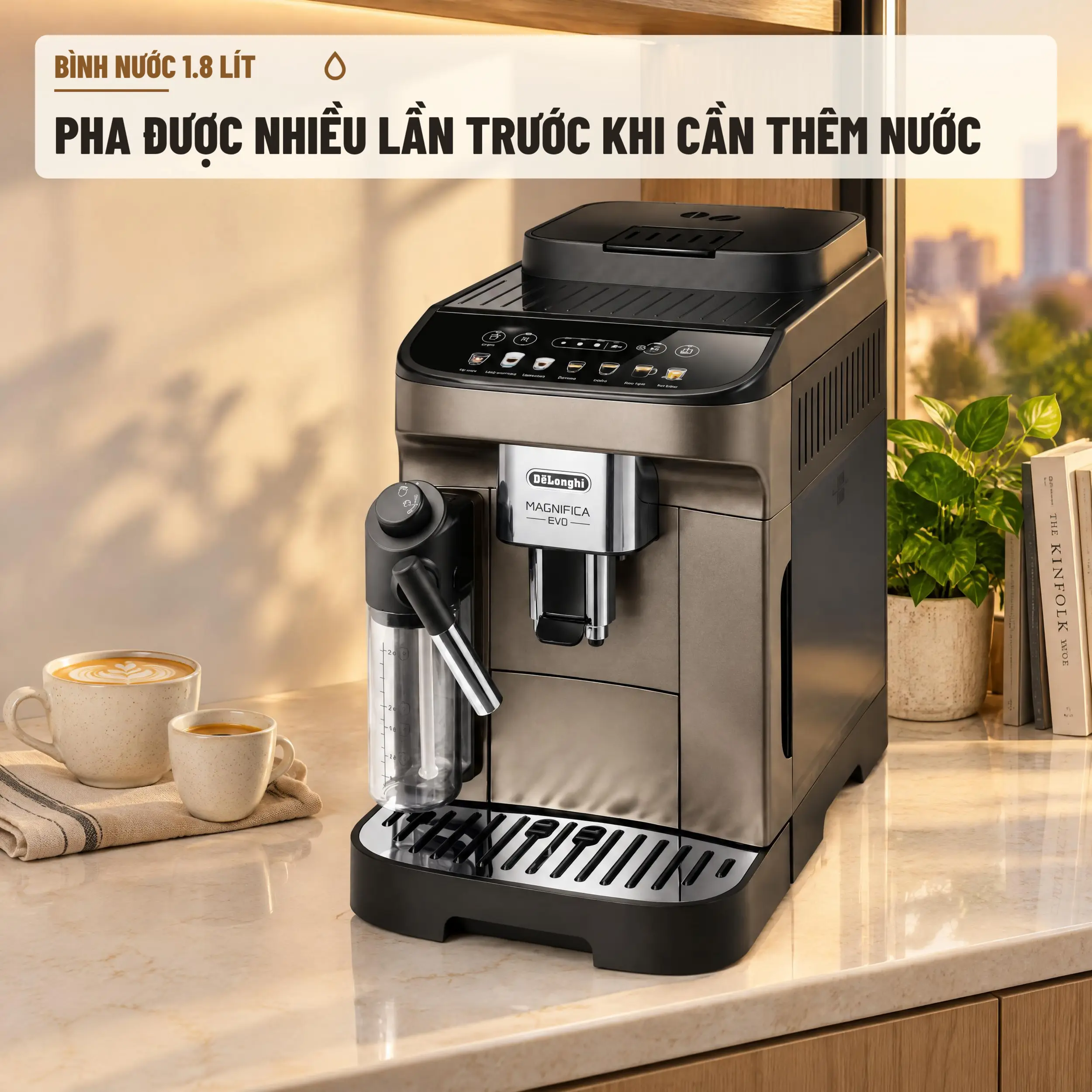Máy pha cà phê Delonghi ECAM290.81.TB EX:1 Màu Đen - Xám