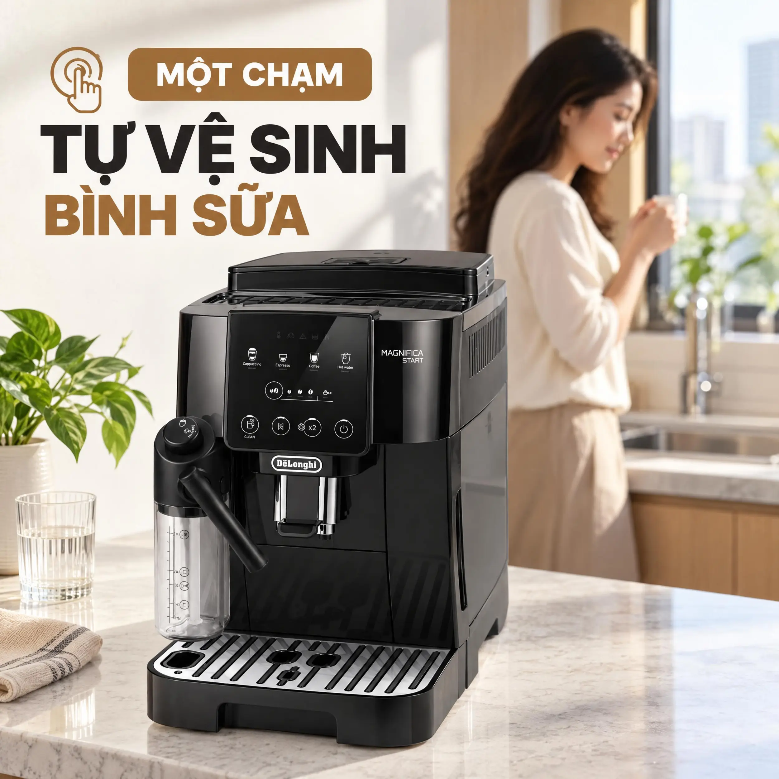 Máy pha cà phê Delonghi ECAM220.60.B EX:1 Màu Đen