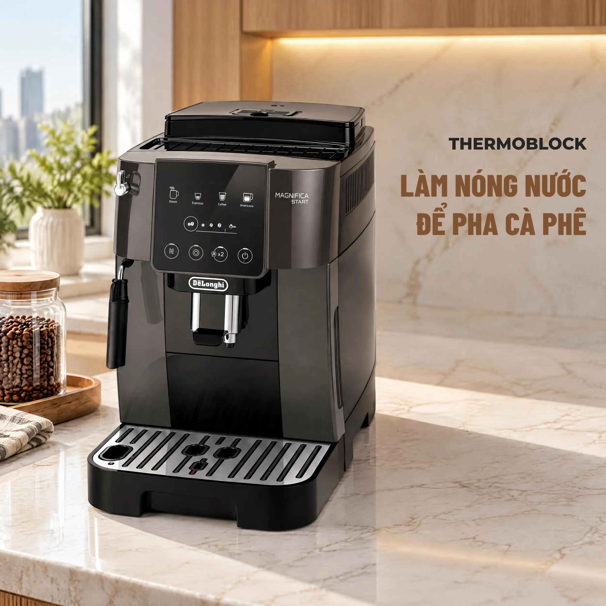 Máy pha cà phê Delonghi ECAM220.22.GB Màu Đen - Xám