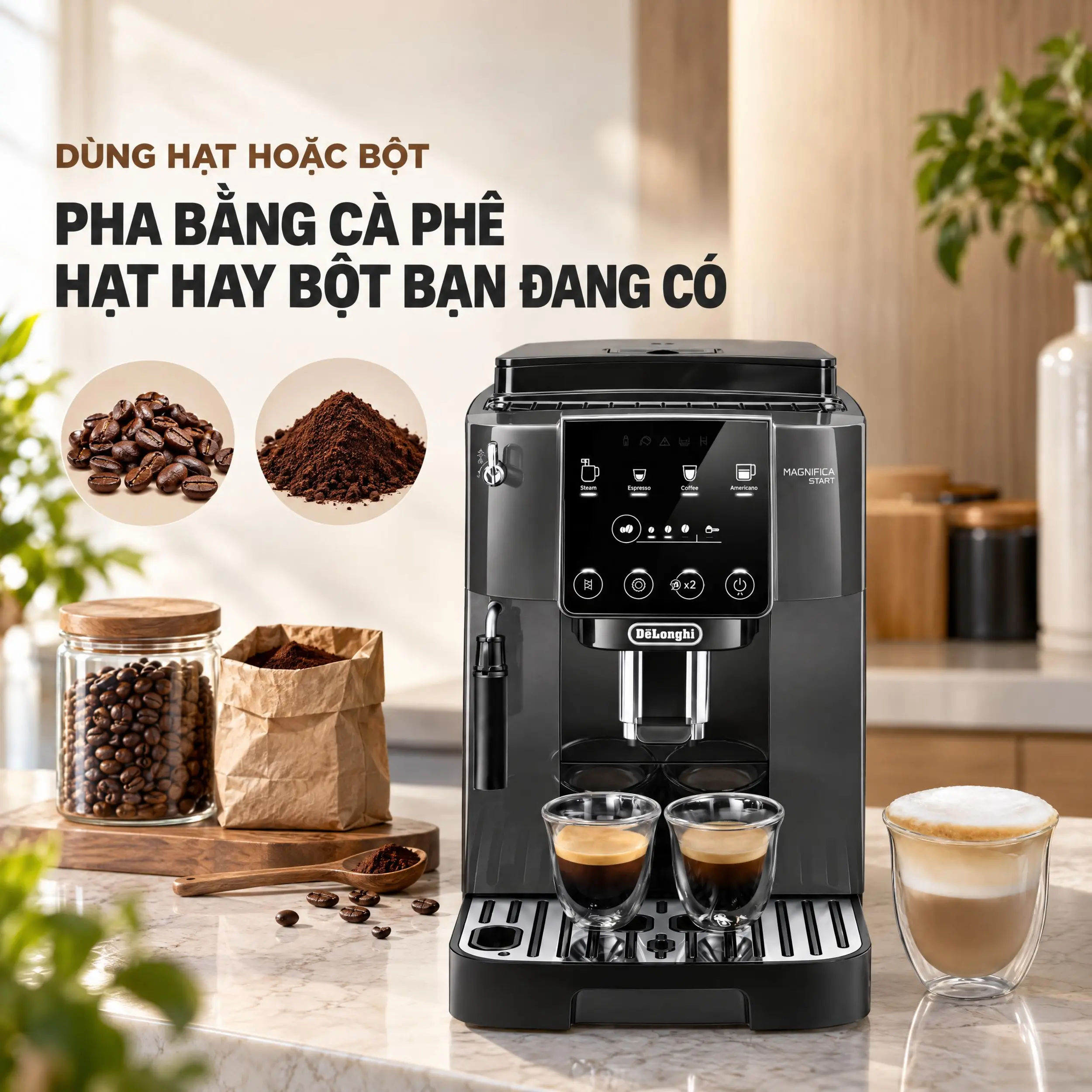 Máy pha cà phê Delonghi ECAM220.22.GB Màu Đen - Xám