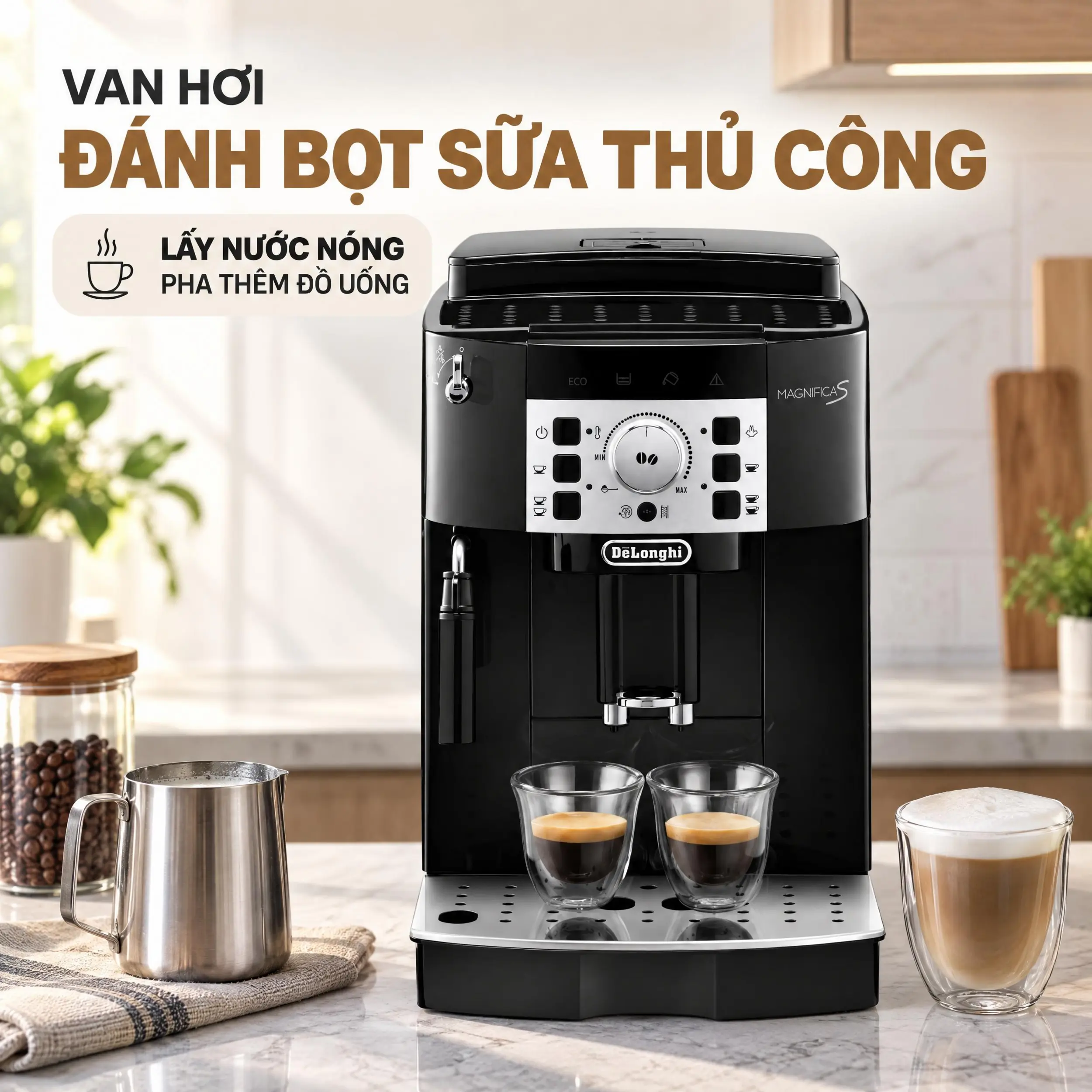 Máy pha cà phê Delonghi ECAM22.110.B Màu Đen