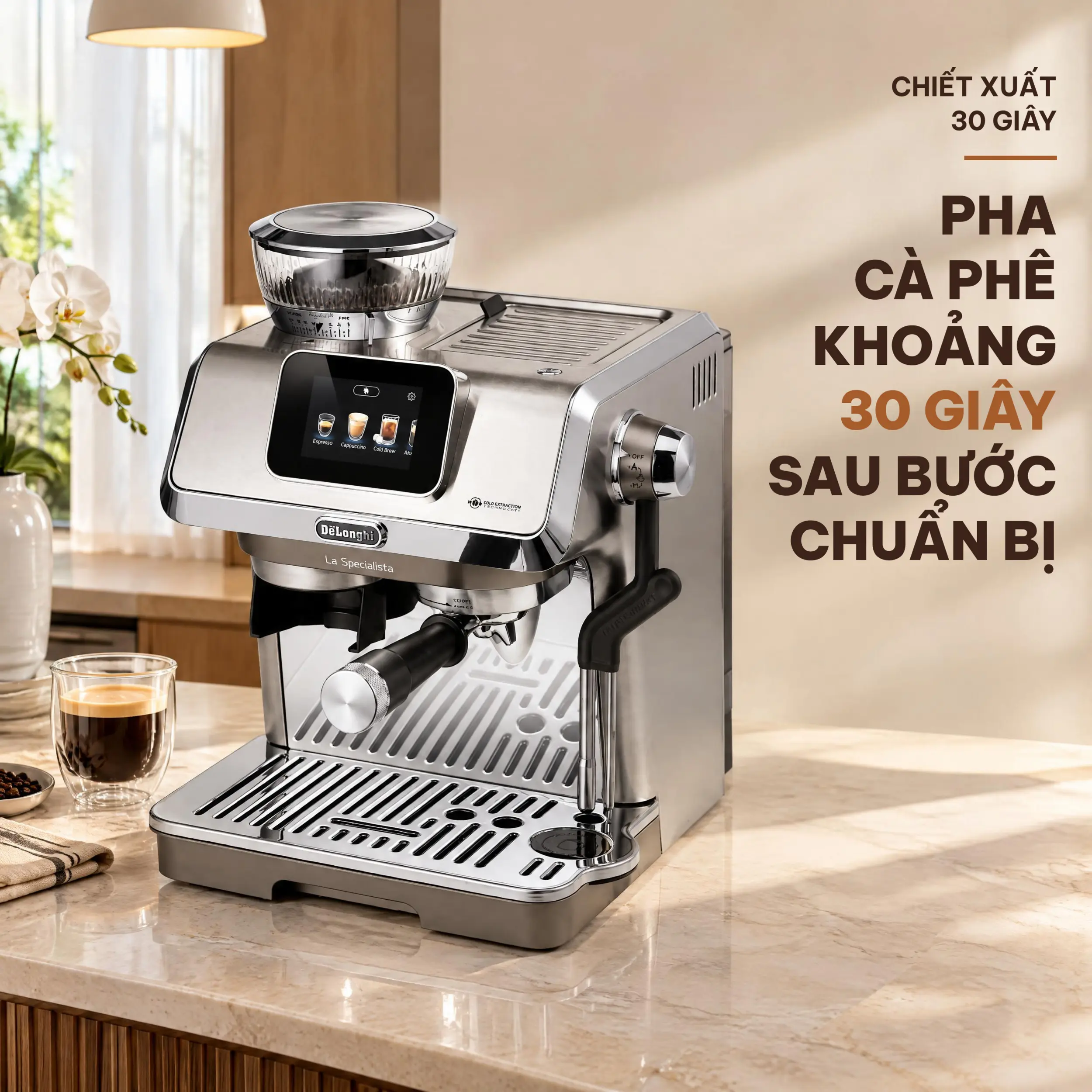 Máy pha cà phê Delonghi EC9455.M EX:2 Màu Bạc