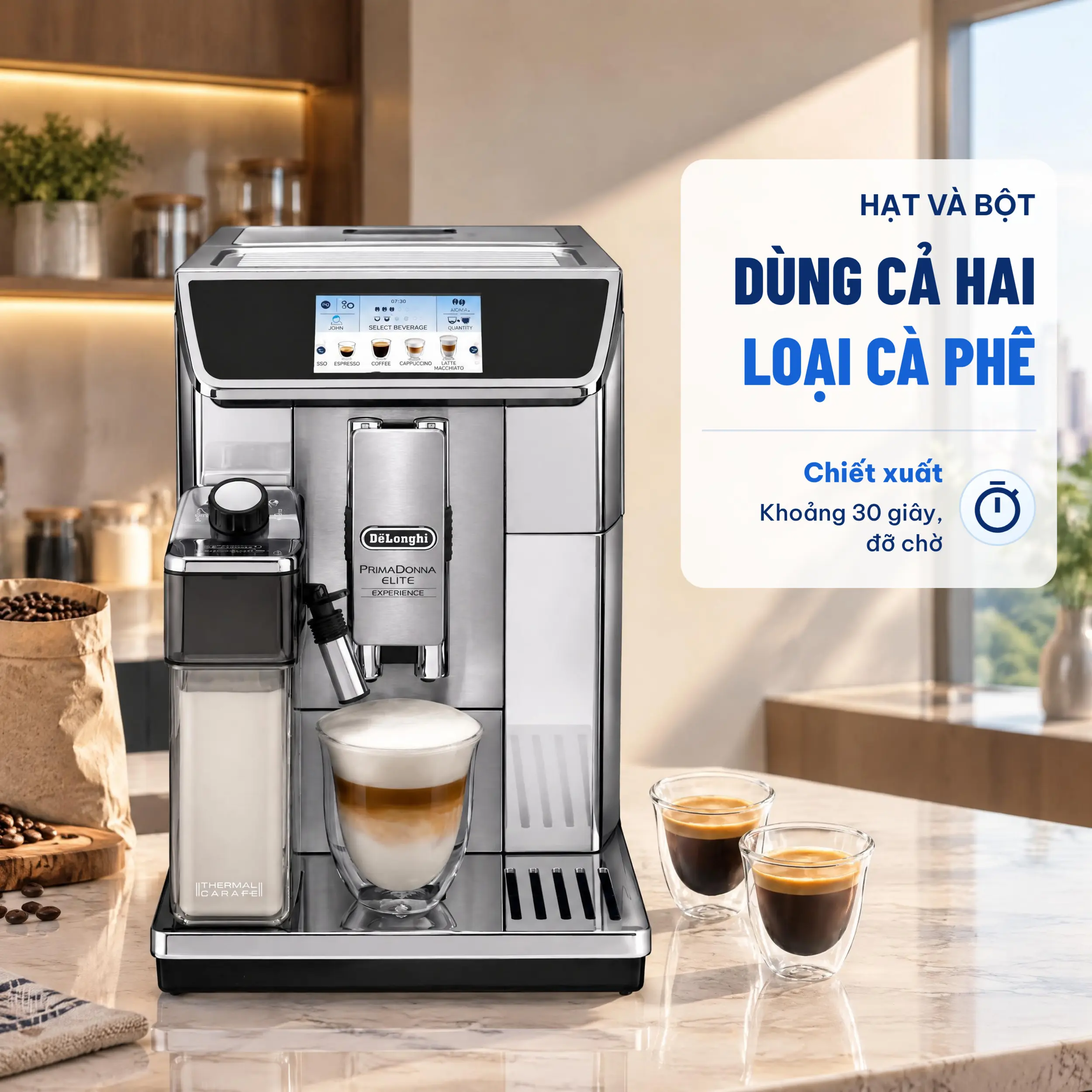Máy pha cà phê Delonghi ECAM650.85.MS Màu Bạc