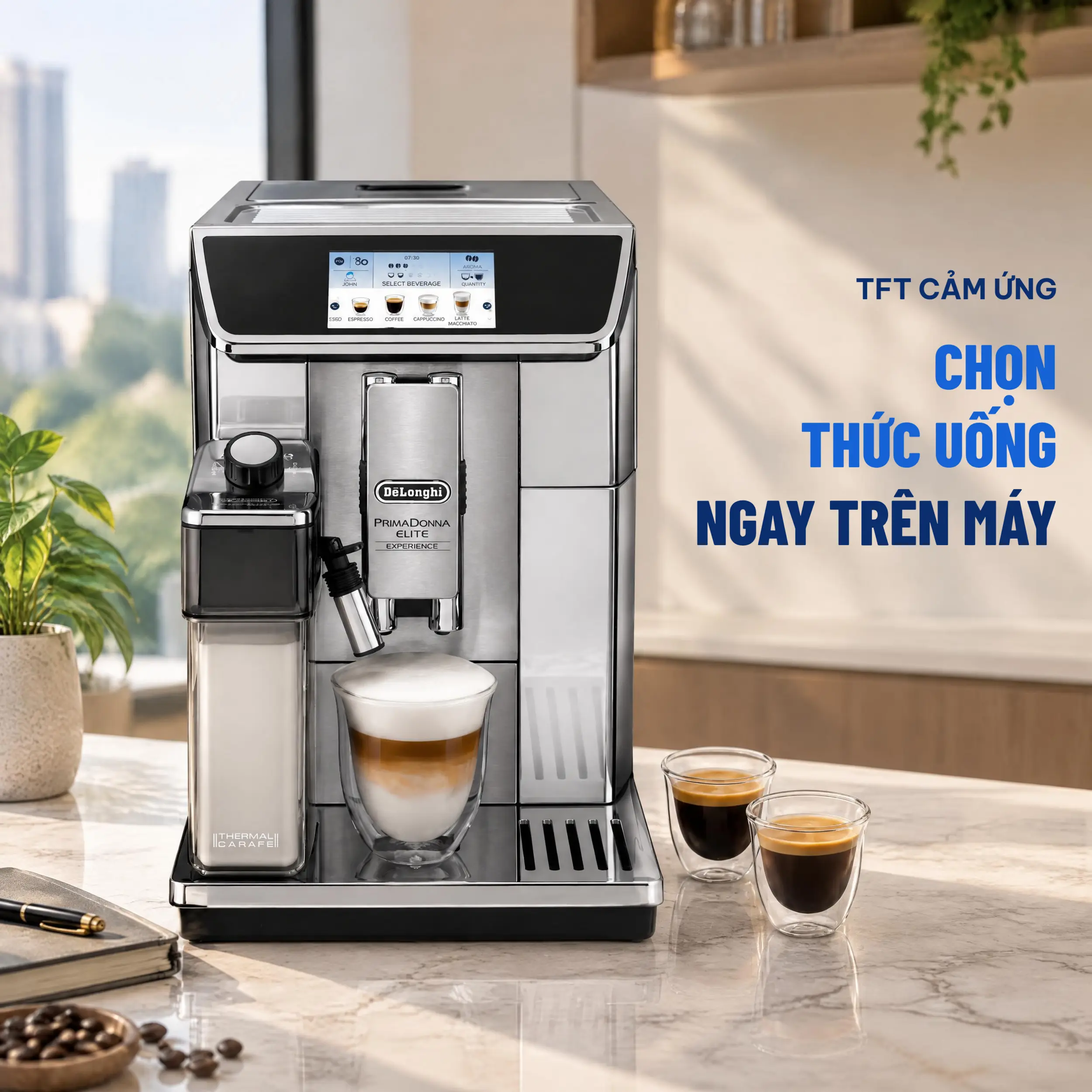 Máy pha cà phê Delonghi ECAM650.85.MS Màu Bạc