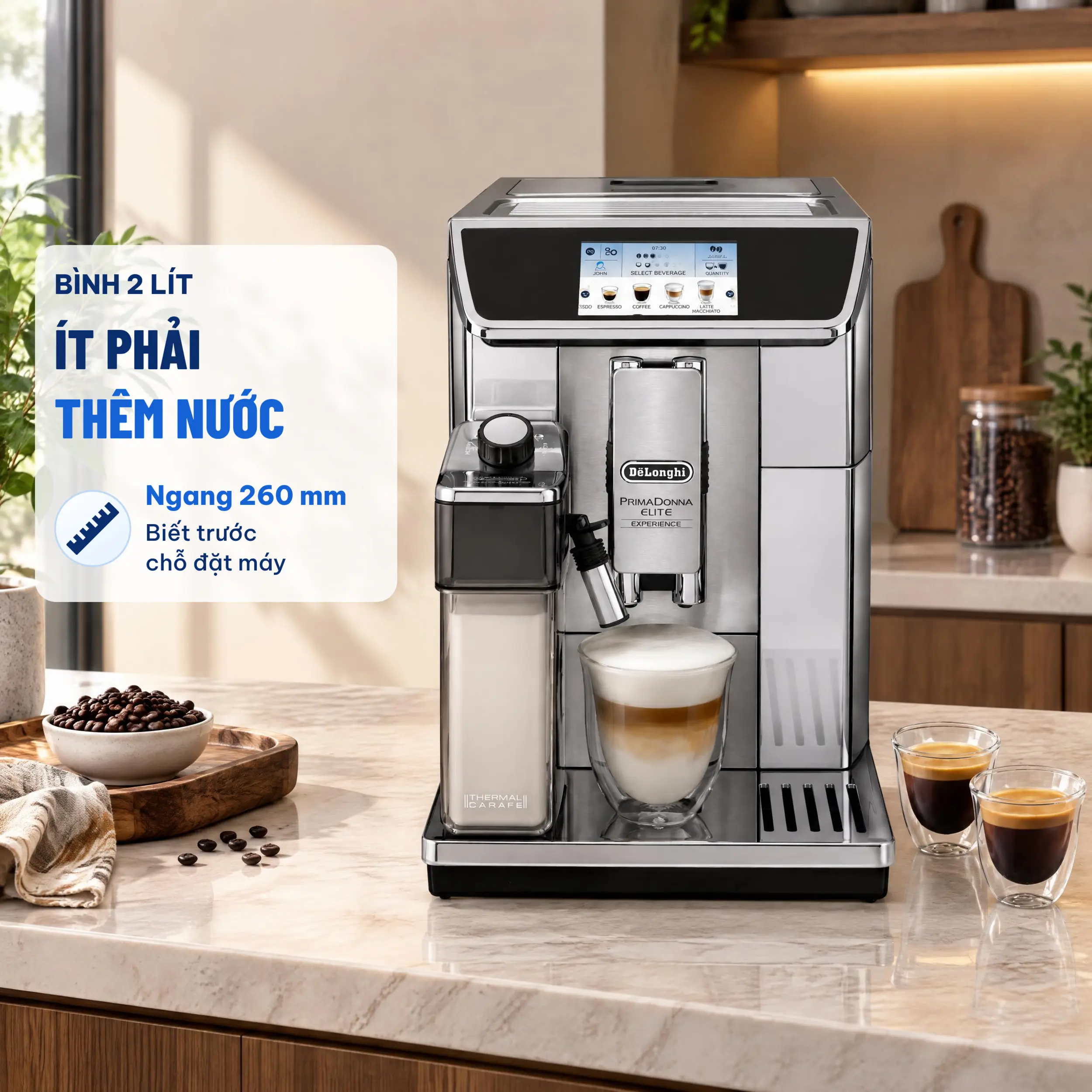 Máy pha cà phê Delonghi ECAM650.85.MS Màu Bạc