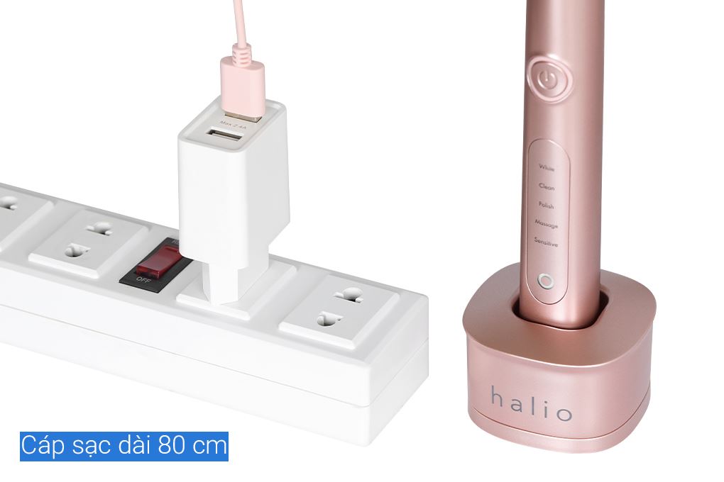Bàn chải điện Halio Sonic Whitening Pro Rose Gold Màu Hồng