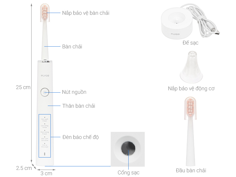 Bàn chải điện Flyco FT7108VN
