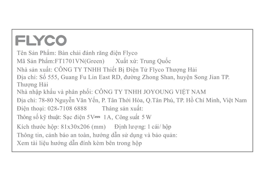 Bàn chải điện Flyco FT1701VN - 11