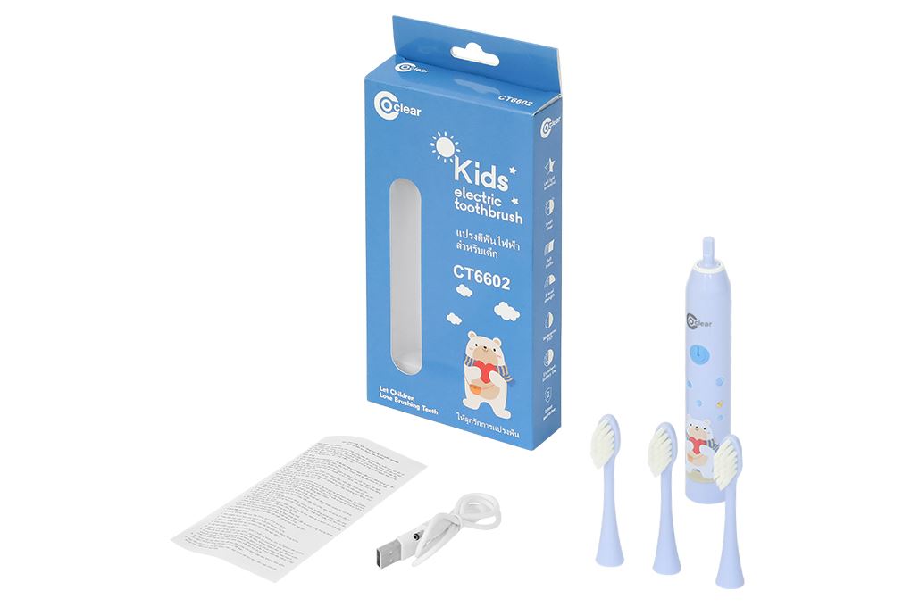 Bàn chải điện trẻ em Coclear CT6602 Màu Đen