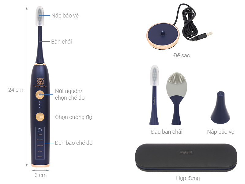 Bàn chải điện Hawonkoo ETH-001-BL