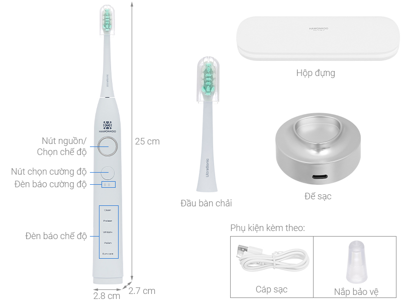Bàn chải điện Hawonkoo ETH-002-W