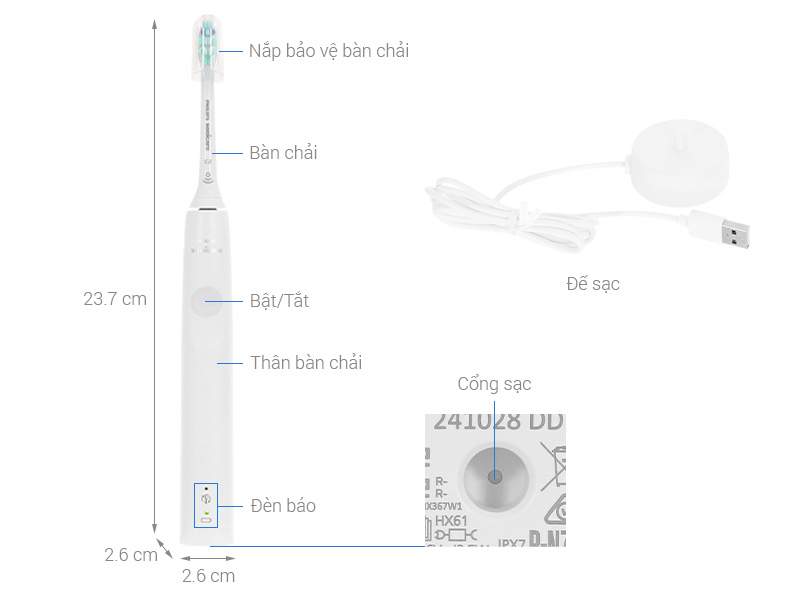 Bàn chải điện Philips Sonicare HX3671/23