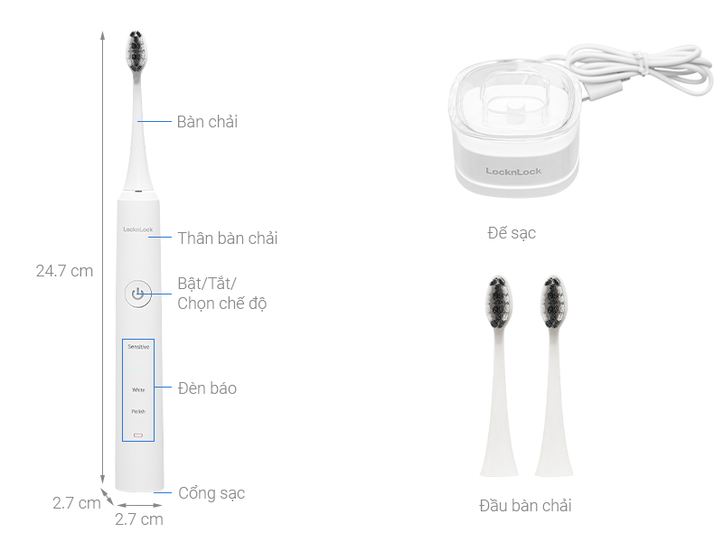 Bàn chải điện Lock&Lock ENR346WHT