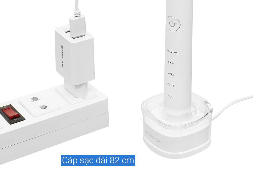 Bàn chải điện Lock&Lock ENR346WHT Màu Trắng