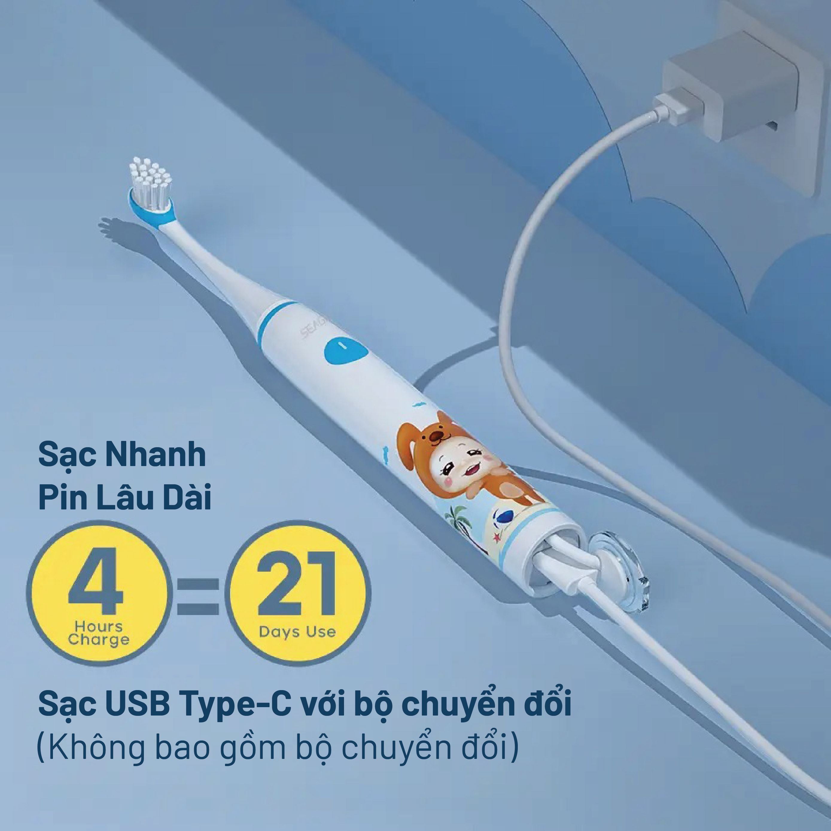 Bàn chải điện Seago SG-567-BLUE Màu Xanh