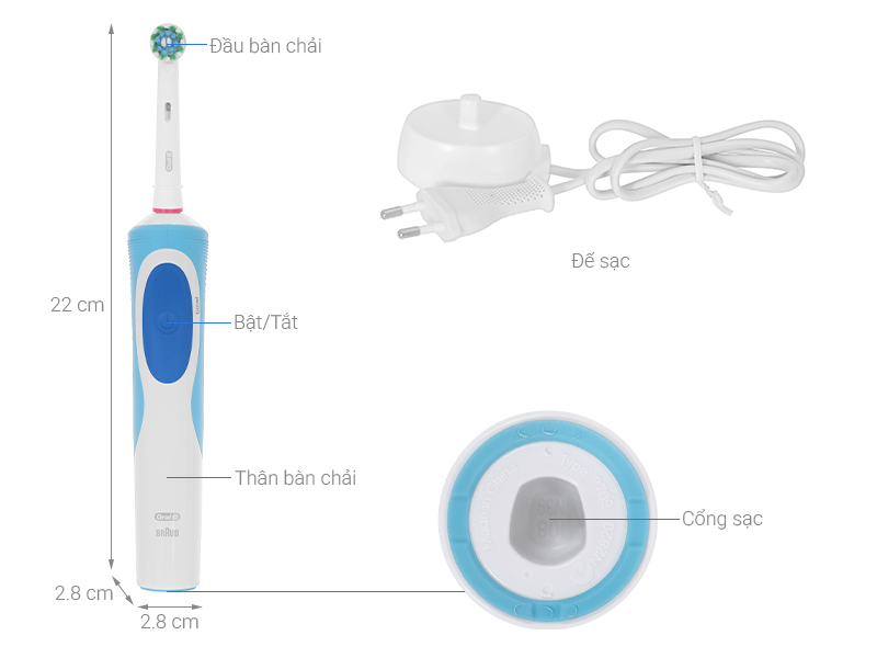 Bàn chải điện Oral-B Vitality Deep Clean D12.513