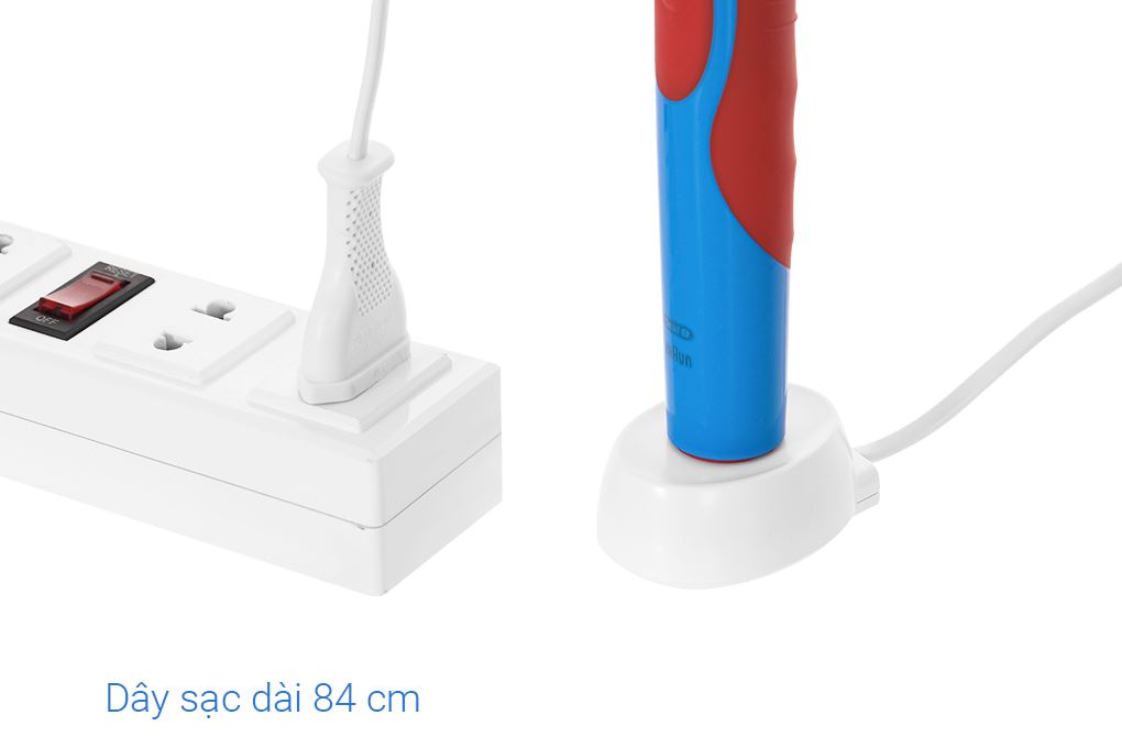 Bàn chải điện trẻ em Oral-B Vitality D12 Spiderman Màu Trắng - Đỏ