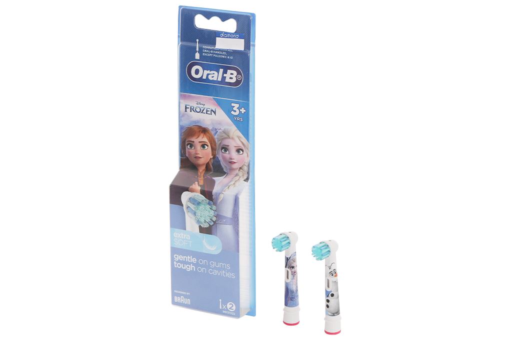 Bộ 2 đầu bàn chải điện Oral-B Kids Frozen EB10s Màu Trắng - Xanh