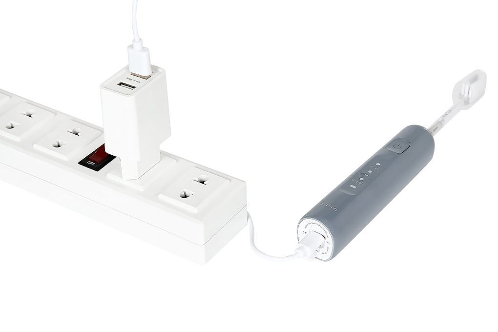 Bàn chải điện Halio Wave Sonic Smoky Sky Màu Xám