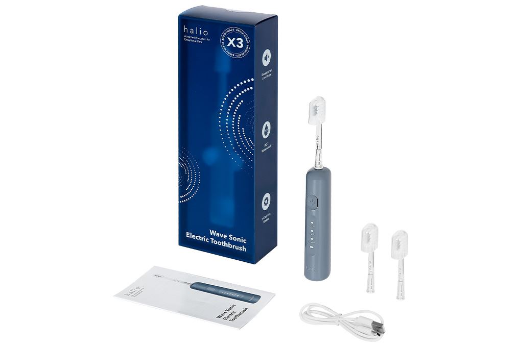 Bàn chải điện Halio Wave Sonic Smoky Sky Màu Xám